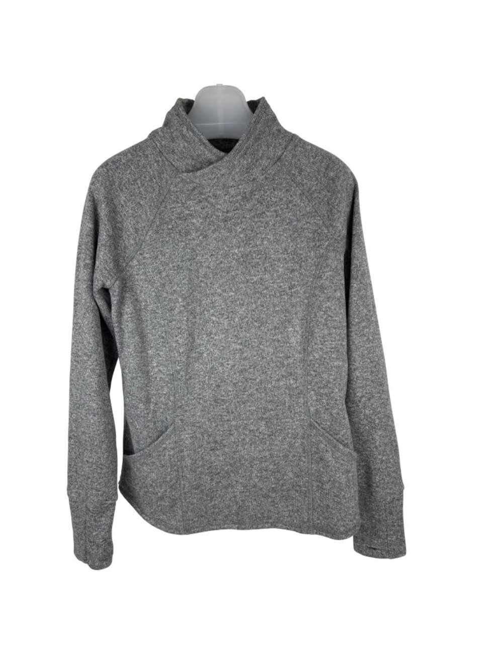 Tek Gear Women's Heathered Gray Fleece Pullover Sweatshirt Size M